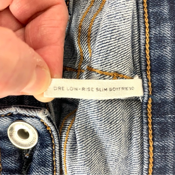 Rag & Bone Dre Low-Rise Slim Boyfriend Mariposa Wash Raw Hem Size 26 - Picture 12 of 15
